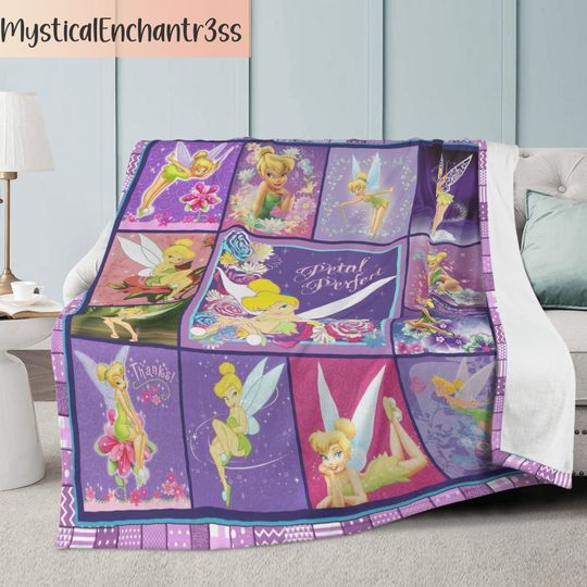 Tinker Bell Blanket, Tinker Bell Fleece Blanket, Tinker Bell Gifts, Tinker Bell Christmas Gifts For Kids, Fleece Blanket