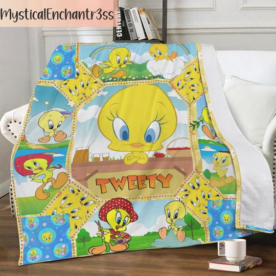 Tweety Bird Blanket Tweety Bird Fleece Blanket, Tweety Bird Birthday Gifts Tweety Bird Christmas Gifts For Kids, Fleece Blanket