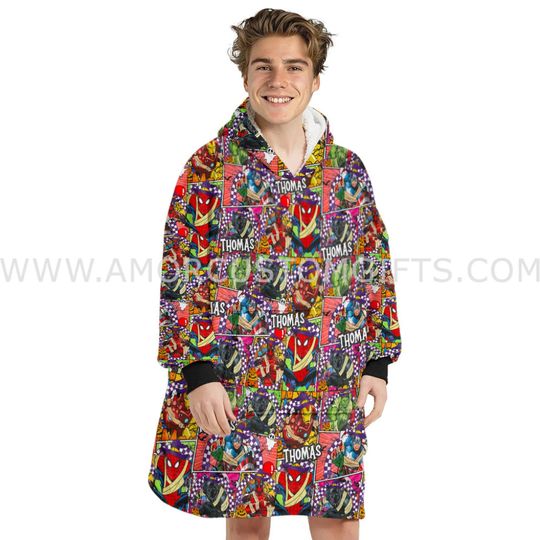 Discover Superheroes Adventure Halloween Snug Oversized Wearable Hoodie Blanket | Bigger & Longer Than Most Brands