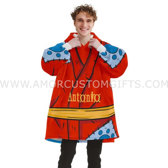 Discover Monkey Pirate Anime Snug Oversized Wearable Hoodie Blanket | Bigger & Longer Than Most Brands