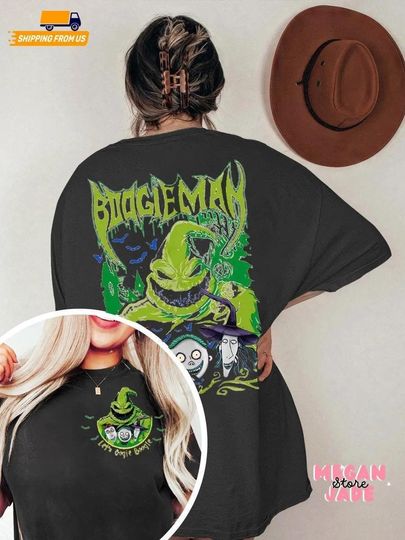 Retro Oogie Boogie Halloween 2 Sides T-Shirt, Disney Halloween Shirt, Men's Halloween Tees, Spooky Season Merch, Cute Halloween Gift