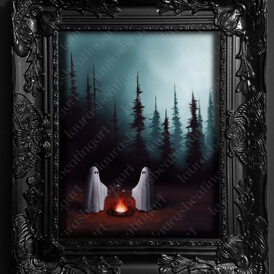 Discover PRINT - "Spooky S'mores" (1483) ,  happy halloween print