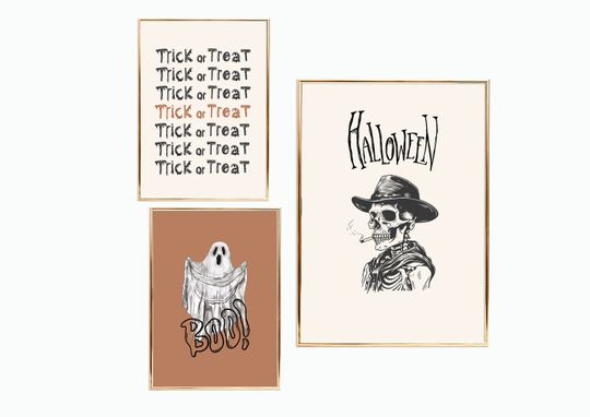 Discover halloween decor, skeleton prints, hallowen wall art, ghost printables