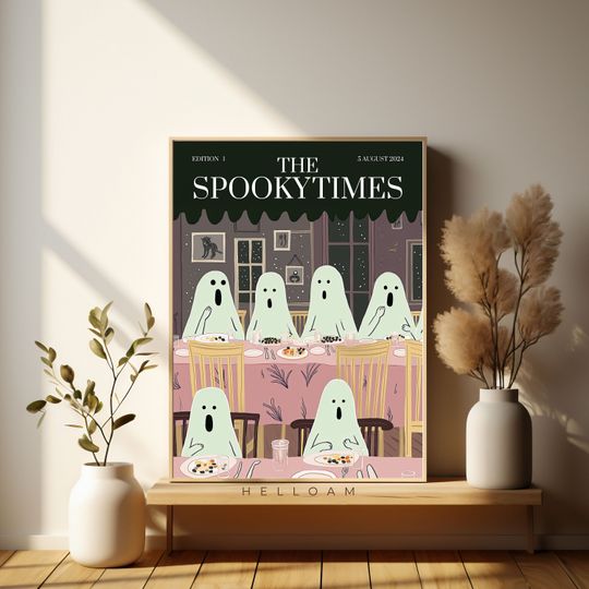 Discover Ghosts Art Print, Cute ghost, Halloween Art Print, Halloween Decor