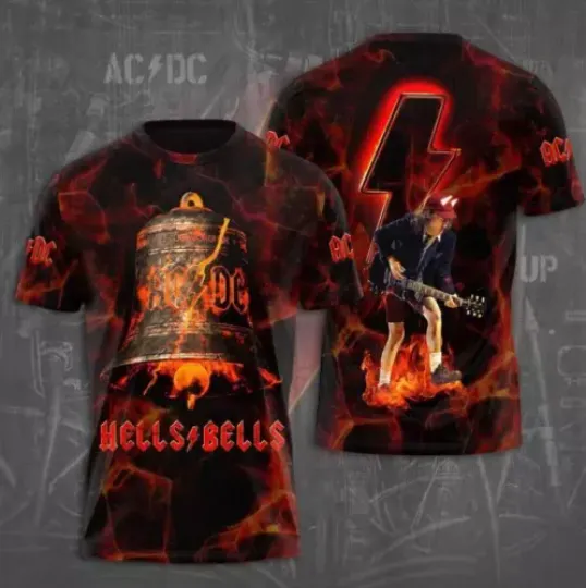 Discover Unisex 3D Ac_Dc Band Shirt  Rock Band Music Short Sleeve Unisex 3D