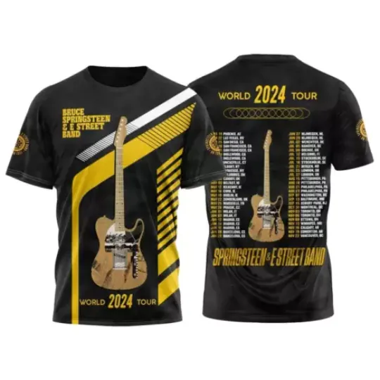 Discover Bruce Springsteen   E Street Band World Tour 2024 T-Shirts For Men Women