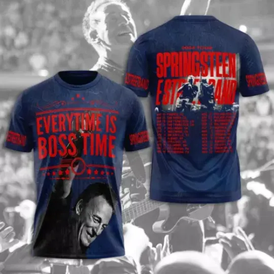 Bruce Springsteen Everytime Is Boss Time E Street Band World Tour 2024 T-Shirt