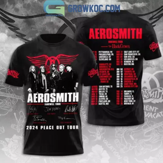 Discover Aerosmith Peace Out Tour 2024 The Farewell T Shirt