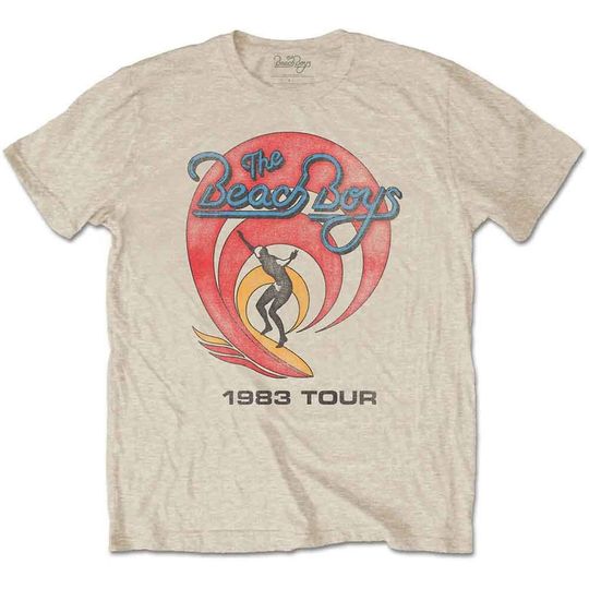 Discover Vintage T-Shirt - The Beach Boys Unisex Top 1983 Tour Back Print 60's Classic Rock Retro Tee