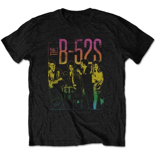 Vintage T-Shirt - The B-52s Unisex Cosmic Thing '80s New Wave Classic Dance Rock Art Pop Band Tee