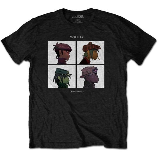 Vintage T-Shirt - Gorillaz Unisex Top Demon Days Album Cover Retro Tee