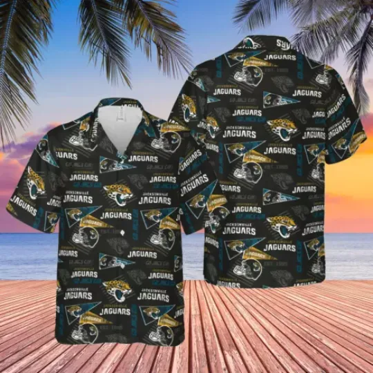 Discover Jacksonville Jaguarss Hawaiian Shirt, button down shirt, Gift for Fan