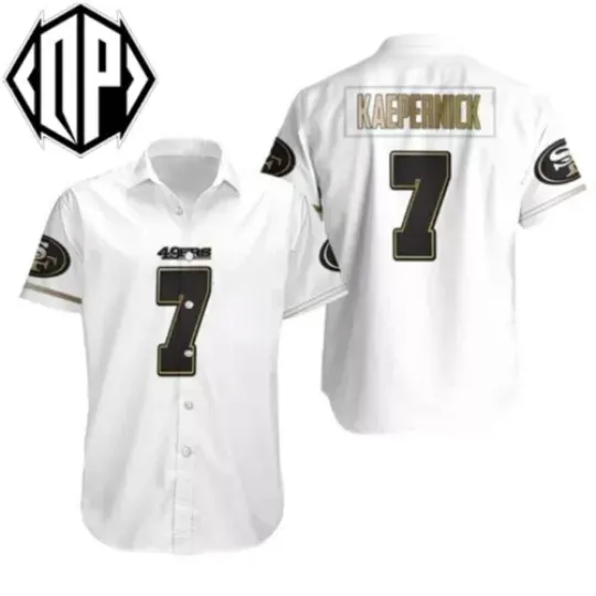 SALE_ Colin Kaepernick 7 football San Francisco 49Ers Football Players Hawaiian Shirt