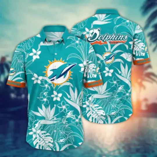 Miami Dolphins football Hawaiian Shirt Sunlit Aloha Shirt