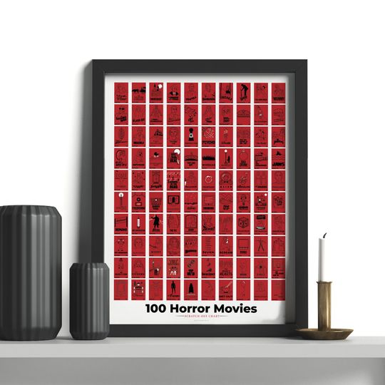 Discover Horror Movies Scratch-Off Poster | Print for Home