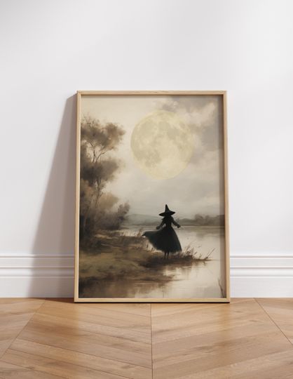 Discover Vintage Halloween Wall Art Prints | Vintage Witch Wall Art Printables