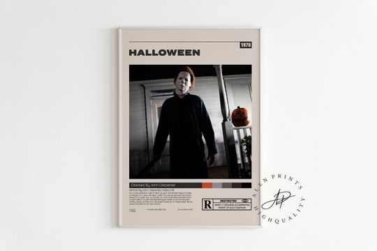 Discover Halloween Poster, John Carpenter, Minimalist Movie Poster