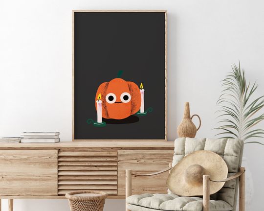 Discover Cute Pumpkin Print, Halloween Decor, Printable Wall Art, Halloween Printable