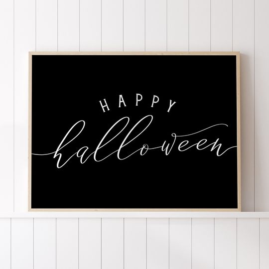 Discover Happy Halloween printable wall art, Halloween Print, Halloween Sign