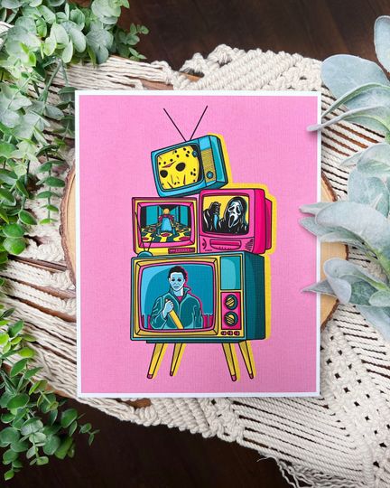 Discover Horror Art Print, Horror Gifts, Horror Decor, Pop Art Print