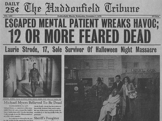 Discover 1978 Halloween Haddonfield Herald Halloween Night Massacre