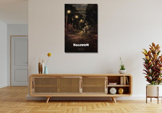 Halloween Ready To Hang Canvas,Michael Myers Wall Art,Rolled Canvas Print