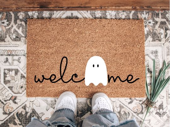Discover Halloween Ghost Welcome Mat, Halloween Doormat, Halloween Outdoor Decor, Ghost Decor, Halloween Ghost, Halloween Home Decor, Fall Decor