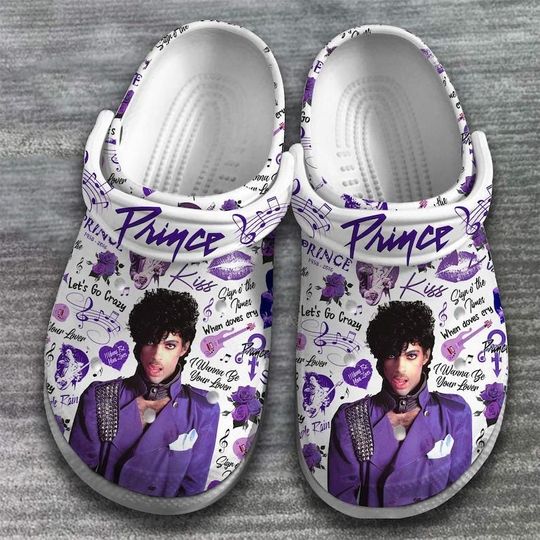 Prince Purple Clogs, Prince Singer Shoes, Kid Adult Slippers, Custom Sandals Slippers, Comfortable Slippers