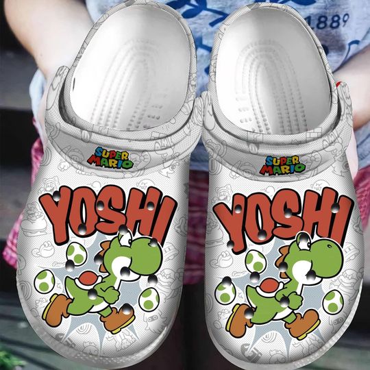 Super Mario Yoshi Clogs, Super Mario Shoes, Kid Adult Slippers, Custom Sandals Slippers, Comfortable Slippers