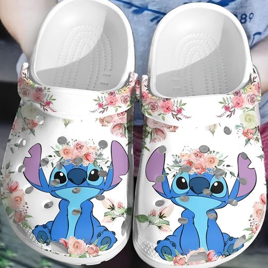 Stitch Clogs, Stitch Disney Shoes, Kid Adult Slippers, Custom Sandals Slippers, Comfortable Slippers