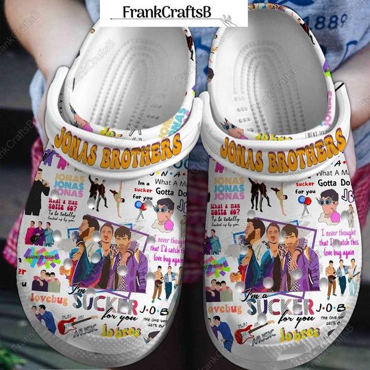 Jonas Brothers Clogs, Jonas I'm Sucker For You Shoes, Jonas Brothers Tour 2024 Sandals, Five Album One Night Merch, Jonas Brothers Gift