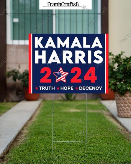 Discover Kamala Harris Yard Sign, Kamala President 2024 Garden Sign, Truth, Hope Kamala Sign, Feminist Political Sign, Democratic Sign