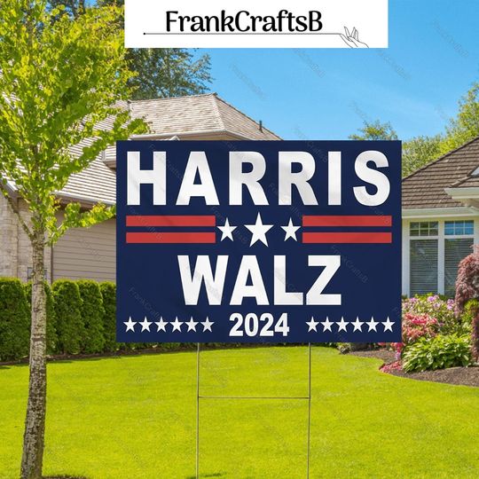 Discover Harris Walz 2024 Yard Sign, 2024 Campaign Election Sign, President Kamala Lawn Sign, Feminist Political Sign, Democratic Party Gift