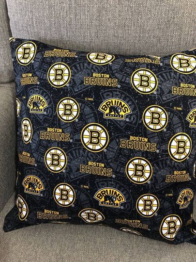 Discover Boston  Bruins throw pillow