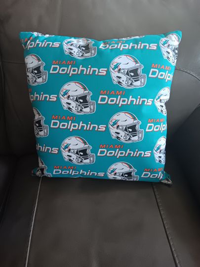 Miami Dolphins Throw Pillow