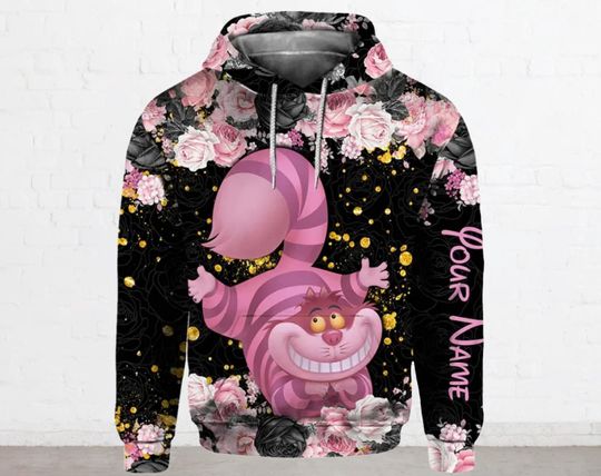 Customize Cheshire Cat 3D Hoodie, Disney 3D Hoodie, Cheshire Halloween 3D Hoodie
