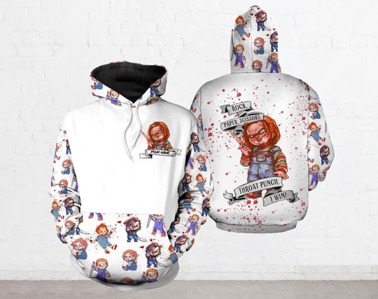 Personalized Chucky Disney Hoodie 3D, Chucky Halloween Hoodie 3D, Halloween Hoodie