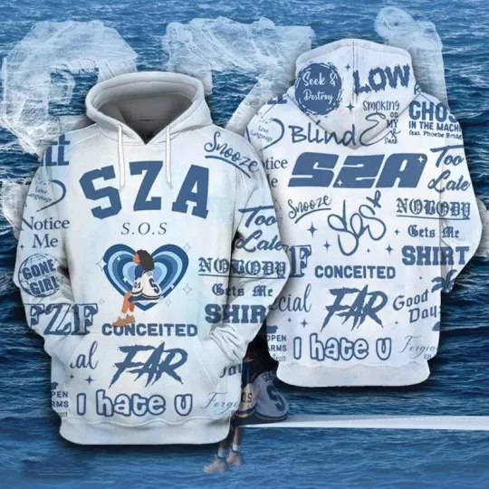 Discover SZA SOS New Album Hoodie 3D, SZA Tour, SZA Good Day All Over Print