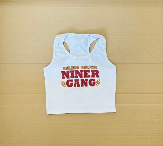 San Francisco 49ers Bang Bang Niner Gang Crop Tank Top