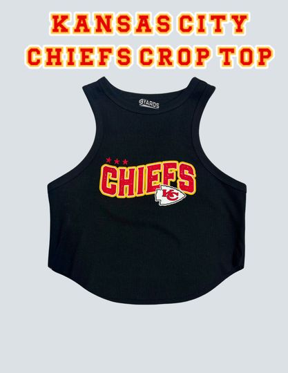 Discover Kansas City Chiefs Game Day Crop Top, Ribbed Football Top, Retro Font Football Crop Top, Gifts for Her, game day shirt, Sports team shirt