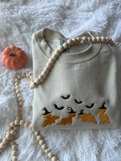 Discover EMBROIDERED HALLOWEEN SWEATSHIRT Chicken Nugget Sweatshirt