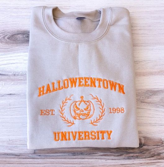 Halloweentown Sweatshirt, Embroidered Halloweentown University Crewneck