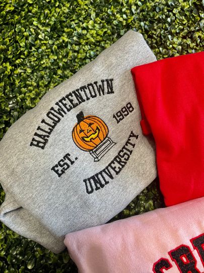 Halloween Town University Embroidered Sweatshirt | Halloween Town Sweater