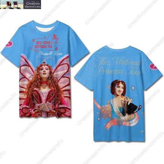 Chappell Roan Singer Shirt, Pink Pony Club 3D T-Shirt, Red Wine Supernova Tour