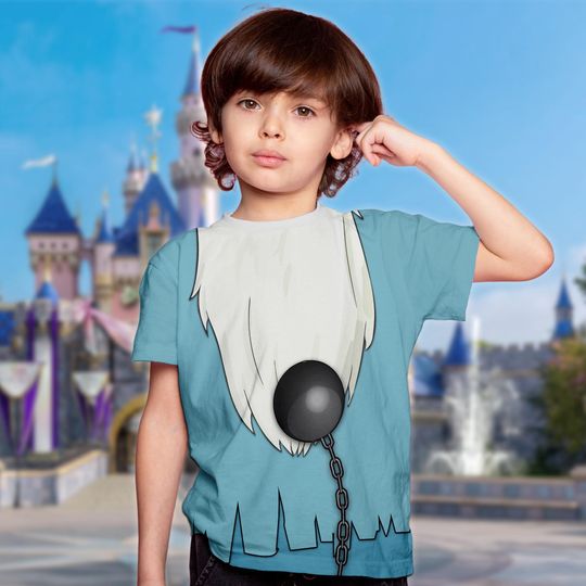 Haunted Mansion 3D Shirt, Gus Hitchhiking Ghosts Costume T-Shirt