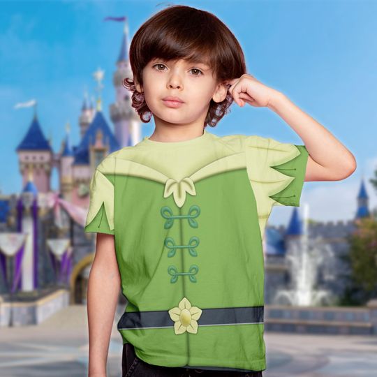 Prince Naveen Costume Shirt, Princess and the Frog Character All Over Print Shirt