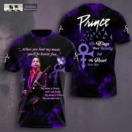 Discover Halloween Pur Rain 3d Shirt, Prince Purple Concert 2024 T-Shirt, Rock Music