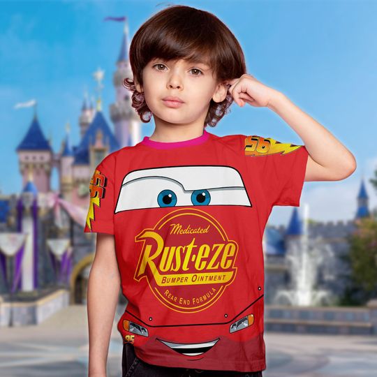 Discover Lightning McQueen Unisex Costume T-Shirt, Cars Lightning McQueen Cosplay Costume Shirt