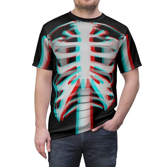 Discover Real 3D Skeleton Torso Unisex Halloween Shirt Gifts for Men