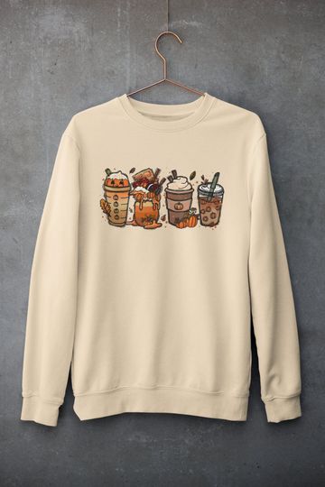 Discover fall coffee Sweater, coffee Shirt, pumpkin spice, pumpkin spiced latte, Fall Crewneck